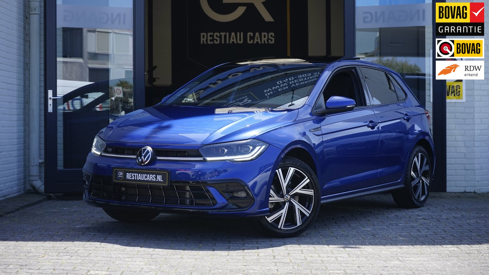 Volkswagen Polo - R-Line 1.0 TSI 110 Pk AUTOMAAT-ACC-CAMERA-IQ LIGHT-KEYLESS-NAVIGATIE-PANORAMA-VIRTUEEL-STO - AutoWereld.nl
