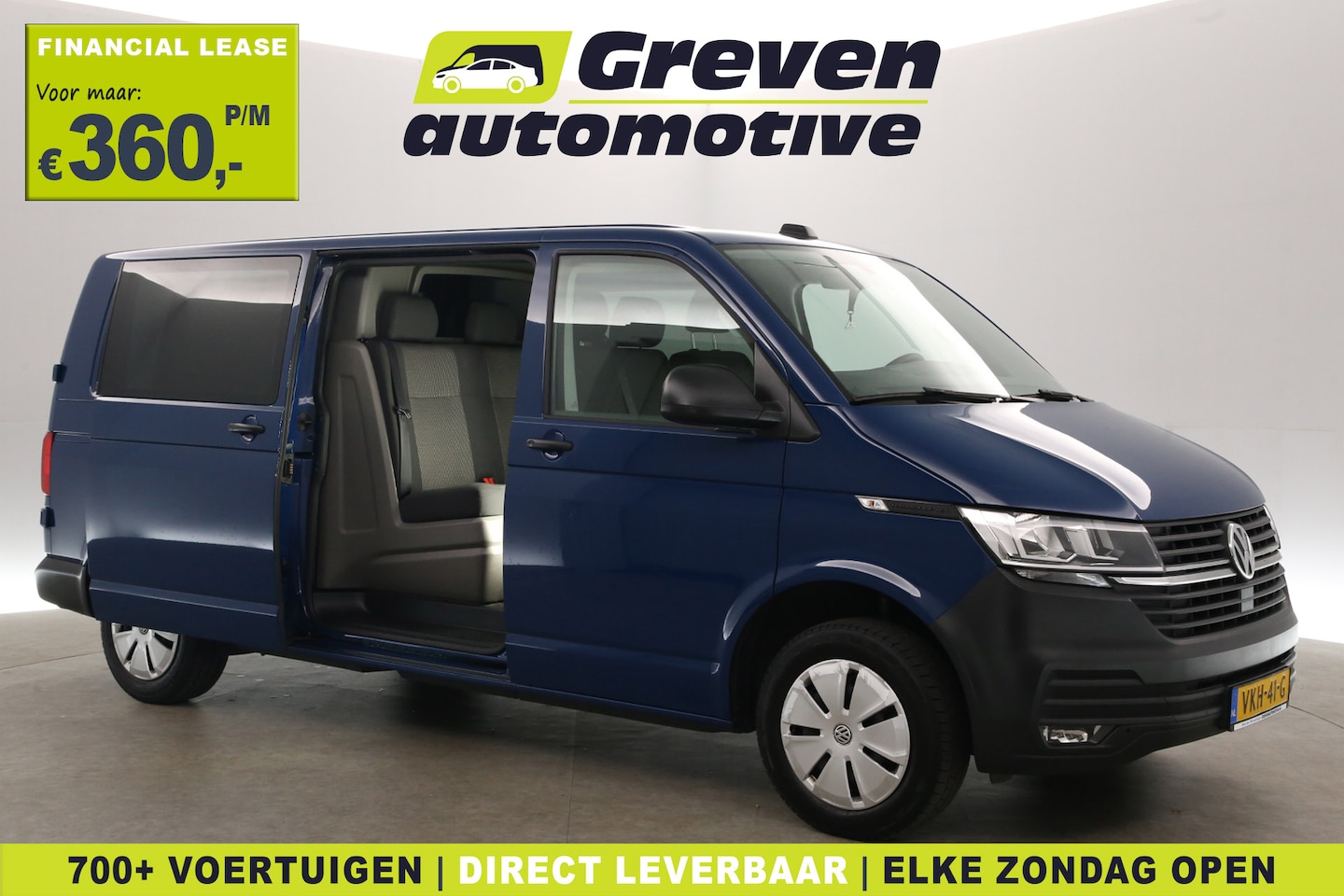 Volkswagen Transporter - 2.0 TDI L2H1 150PK | DC | 6 Zits | Airco | Cruise | Carplay | Parkeersensoren - AutoWereld.nl