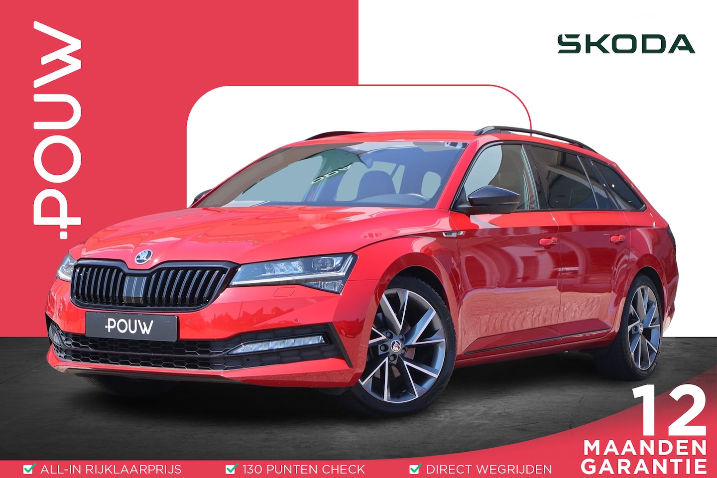 Skoda Superb Combi - 1.5 TSI 150pk DSG ACT Sportline Business | Trekhaak | Camera | Navigatie | Carplay | Stoel - AutoWereld.nl