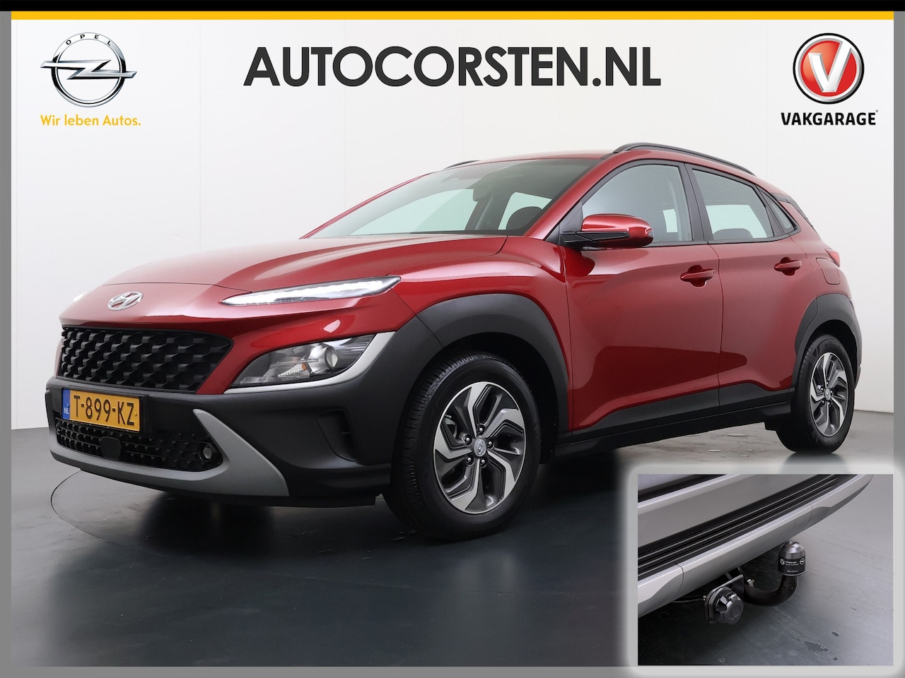 Hyundai Kona - 1.6GDI HEV Hybride Autom. Trekhaak Adap.Cruise Camera Apple Carplay Android Auto Navi Ecc - AutoWereld.nl