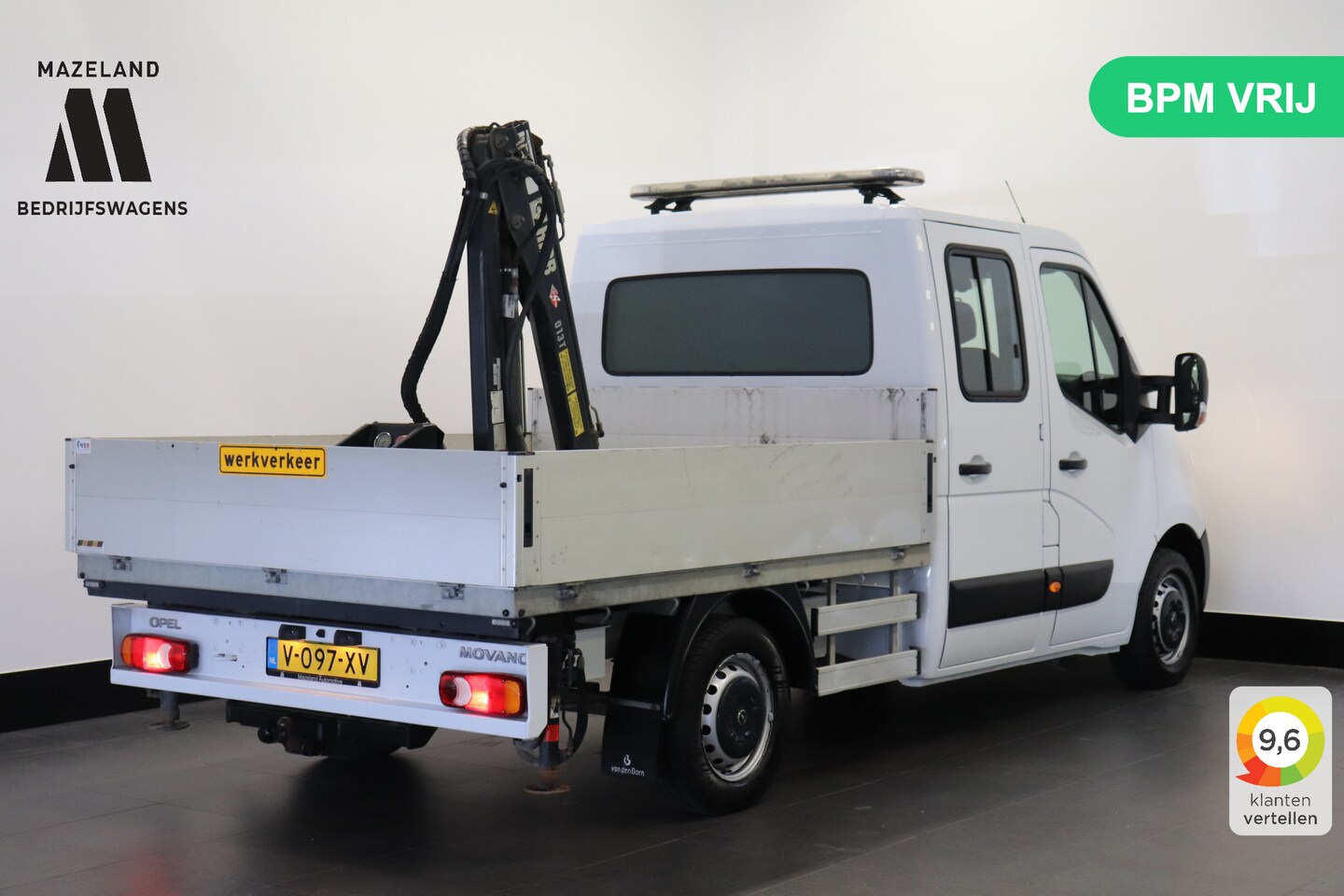 Opel Movano - 2.3 CDTI BiTurbo L2 Openlaadbak - Airco - Navi - HIAB kraan - € 18.950,- Excl. - AutoWereld.nl