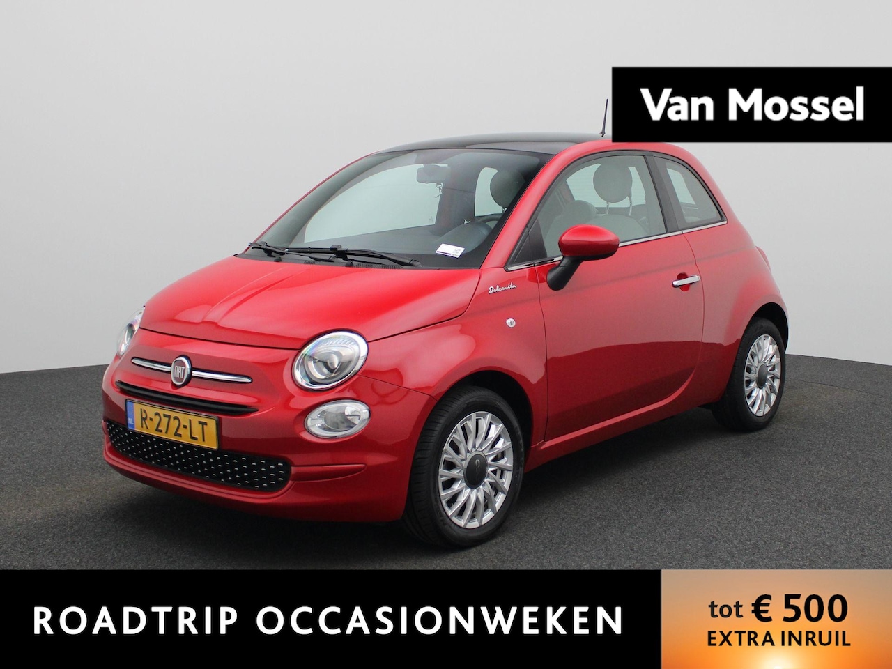 Fiat 500 - 1.0 Hybrid Dolcevita | PANORAMADAK | HALF-LEDER | AIRCO - AutoWereld.nl