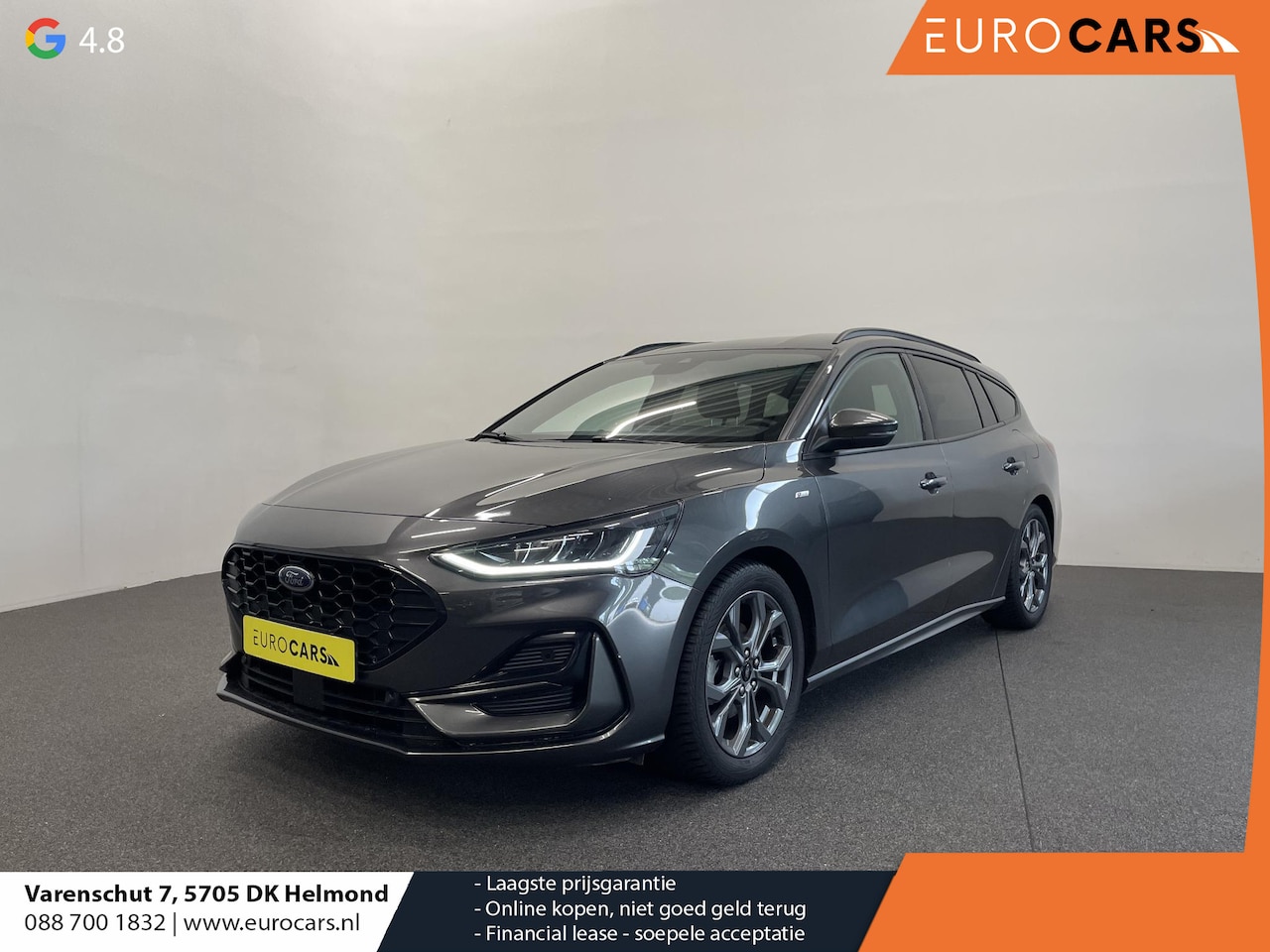 Ford Focus Wagon - 1.0 EcoBoost Hybrid 155 pk ST Line Aut. LED Winterpakket PDC VA+Camera Carplay Navi Adapti - AutoWereld.nl