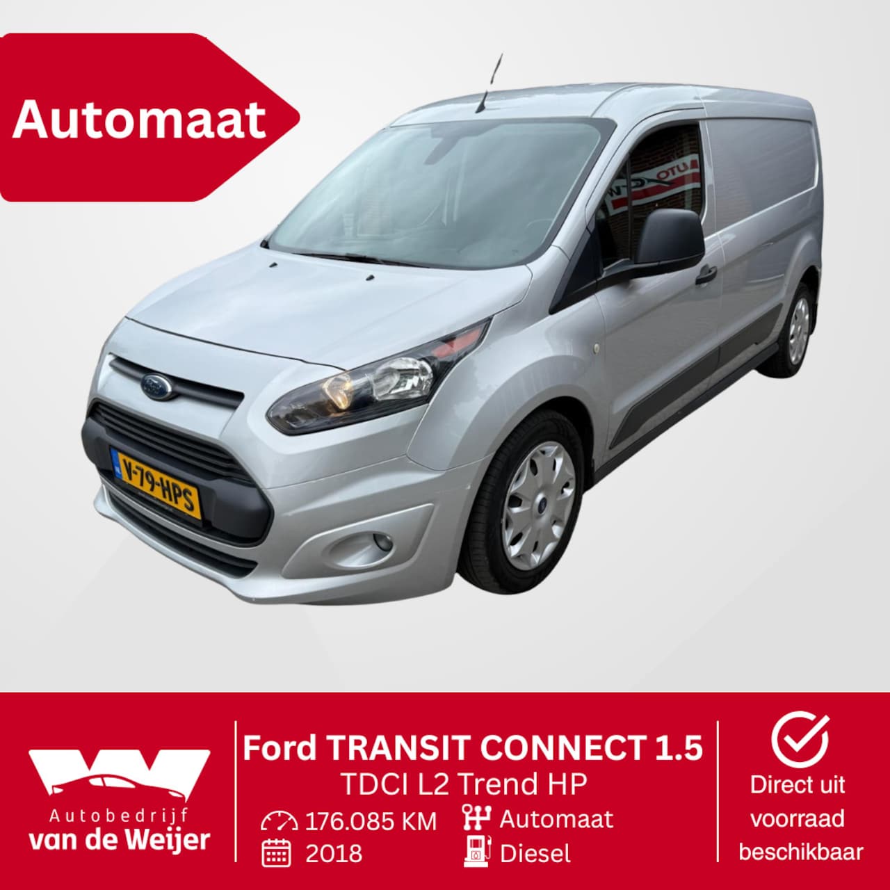 Ford Transit Connect - 1.5 TDCI L2 Trend HP Automaat! - AutoWereld.nl