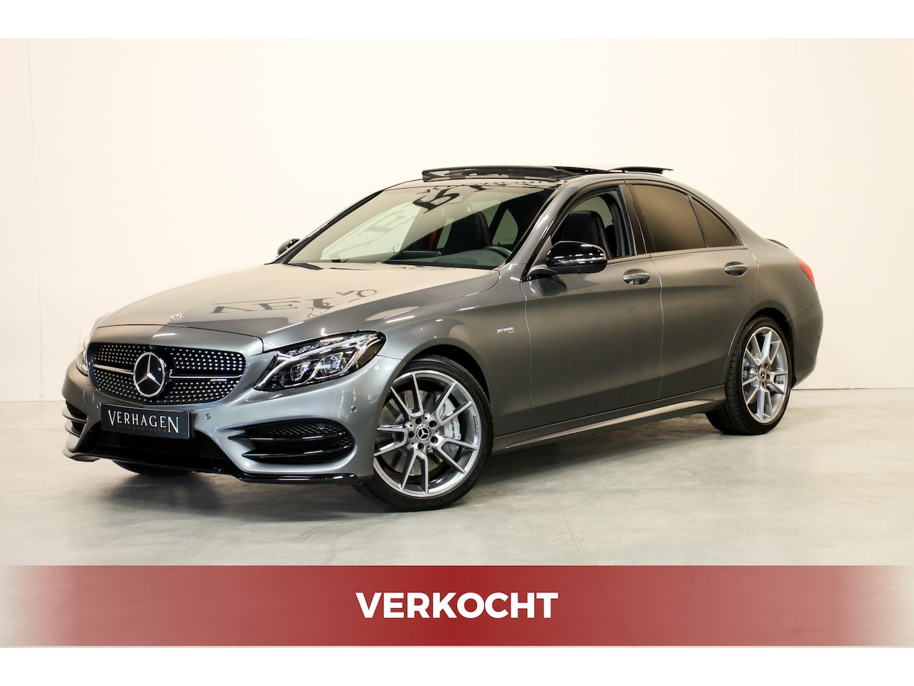 Mercedes-Benz C-klasse - AMG 43 4MATIC Kuipstoelen Burmester Head up Standkachel Pano UNIEK - AutoWereld.nl