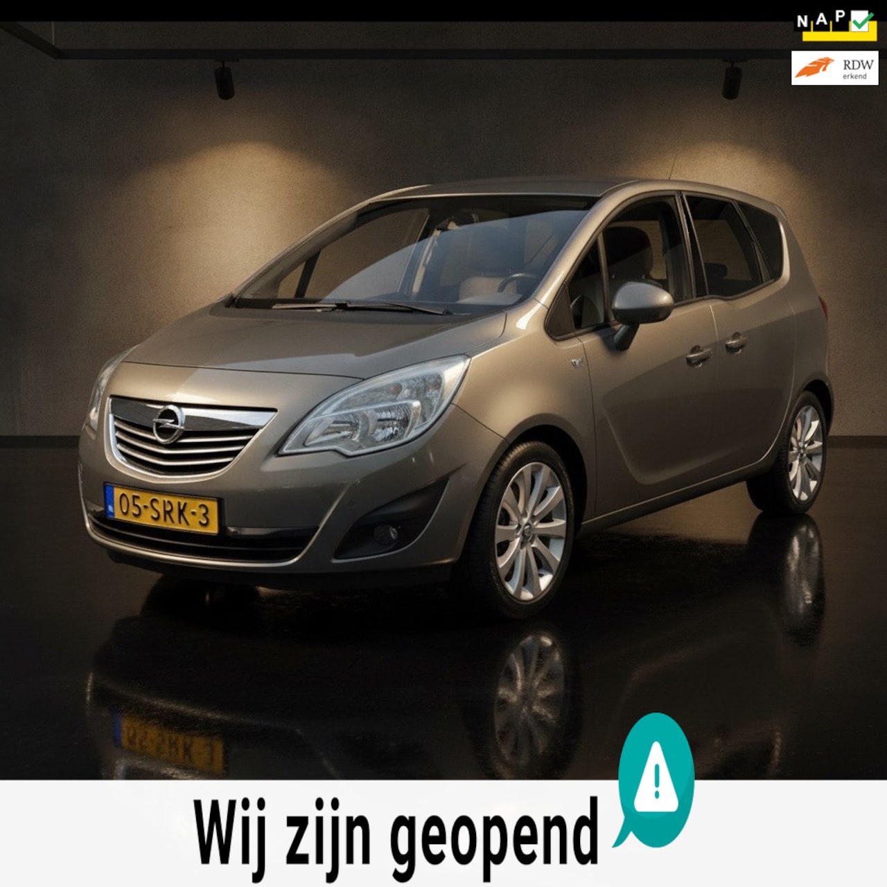 Opel Meriva - 1.4 Turbo Cosmo-trekhaak-nieuwe ketting set-airco-1 jaar apk - AutoWereld.nl