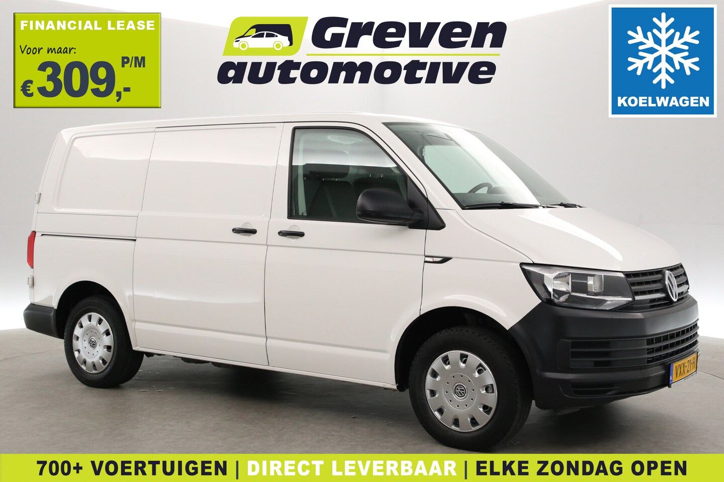 Volkswagen Transporter - 2.0 TDI 150PK L1H1 | Koelwagen 4° | Nachtkoeling | Airco | Cruise | 3 Zits | Trekhaak | Pa - AutoWereld.nl