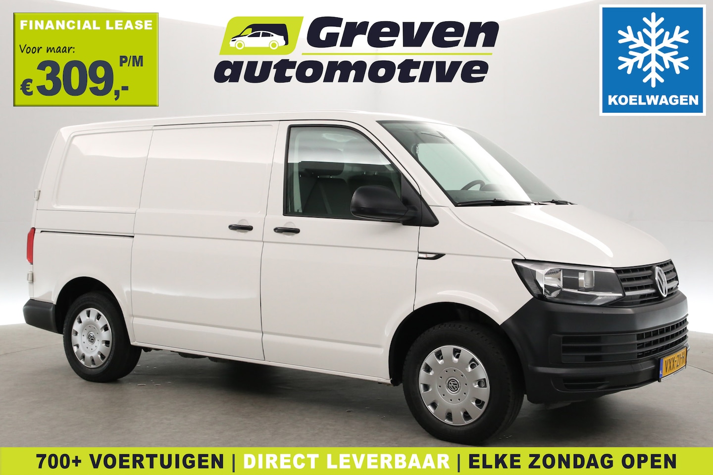 Volkswagen Transporter - 2.0 TDI 150PK L1H1 | Koelwagen 4° | Nachtkoeling | Airco | Cruise | 3 Zits | Trekhaak | Pa - AutoWereld.nl