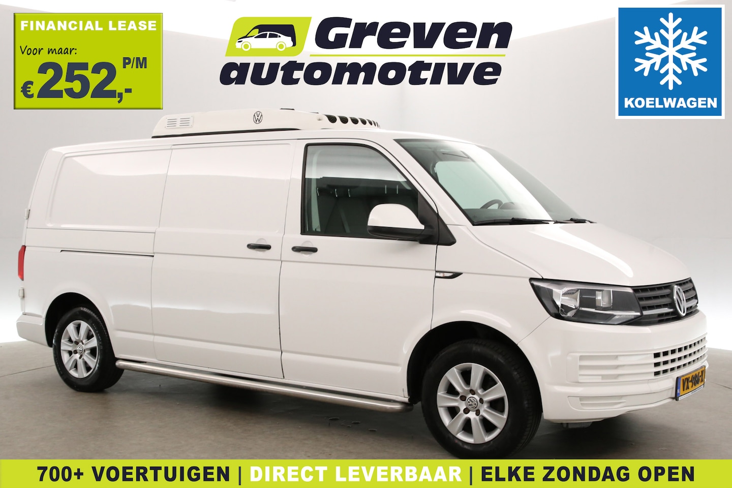 Volkswagen Transporter - 2.0 TDI 140PK L2H1 | Nachtkoeling | Koelwagen 0° | Marge | Airco | Cruise | 3 Zits | Trekh - AutoWereld.nl