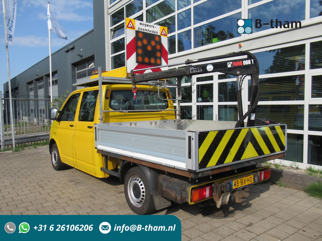 Volkswagen Transporter - 1.9 TDI 340 DC + Hiab 008 T Kraan Crane Kran - AutoWereld.nl