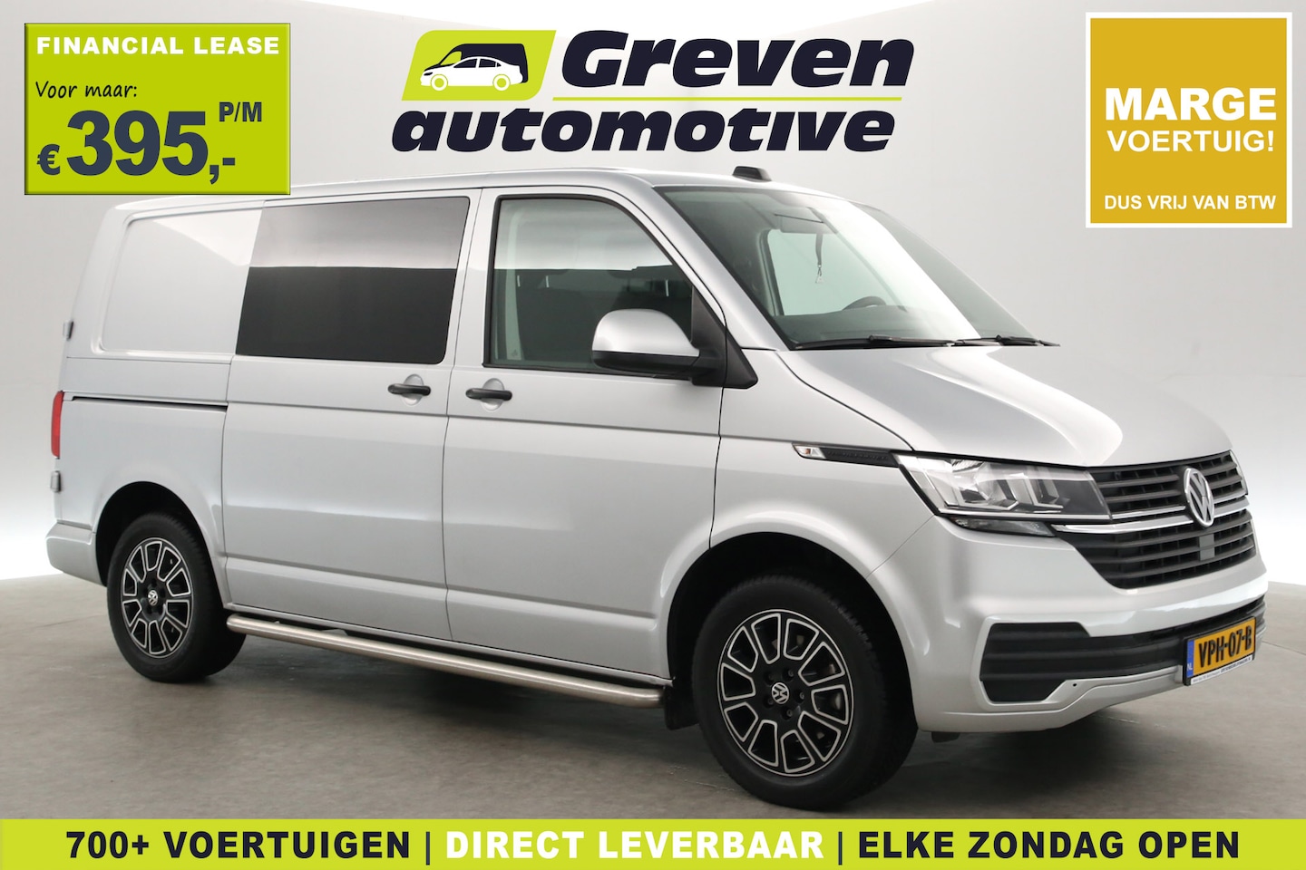 Volkswagen Transporter - 2.0 TDI L1H1 140PK | Marge | Airco | Carplay | Sidebars | Elektrpakket - AutoWereld.nl