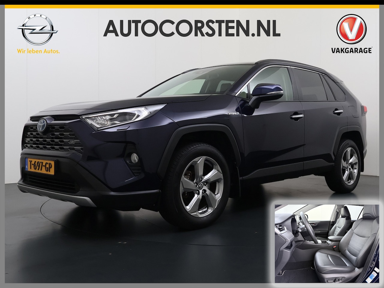 Toyota RAV4 - 2.5I Hybrid Leder+Verwarming+Memory Adap.Cruise Navi Camera Ecc Apple Carplay Android Auto - AutoWereld.nl