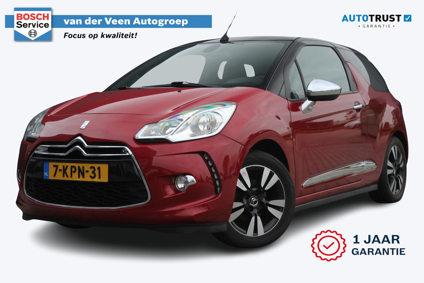 Citroën DS3 Cabrio - 1.2 VTi So Chic | Incl. 12 maanden garantie | Cruise control | Stoelverwarming | Elektrisc - AutoWereld.nl