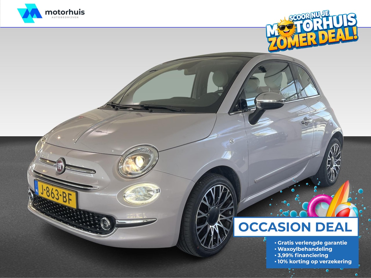Fiat 500 C - 1.0 Hybrid Star | Cabriodak | Parkeersensoren Achter | Airco | Cruise Control - AutoWereld.nl