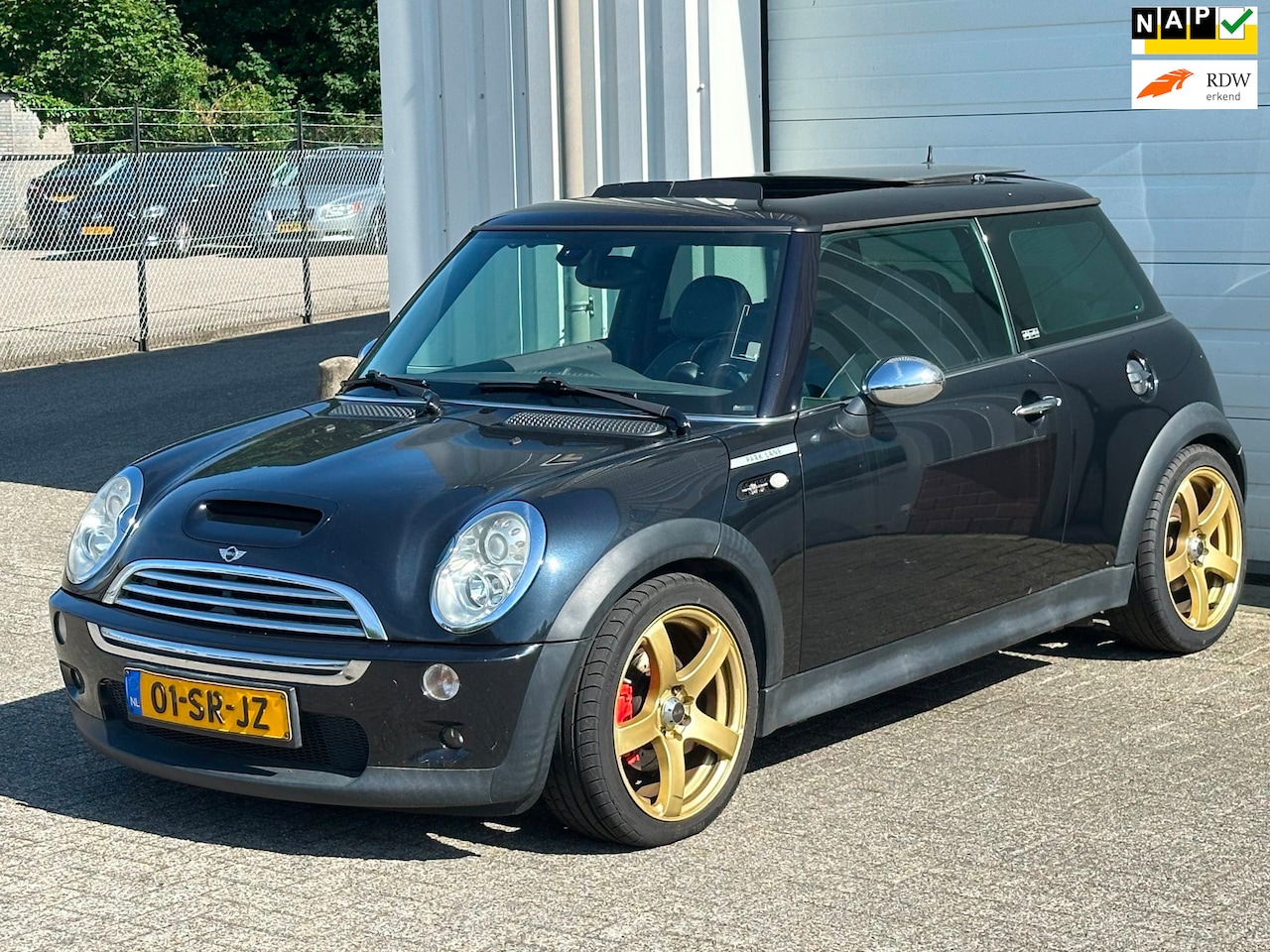 MINI 3-Deurs - 1.6 Cooper S Compressor (R53) Park Lane | Schuifdak | Focal | Gouden velgen - AutoWereld.nl