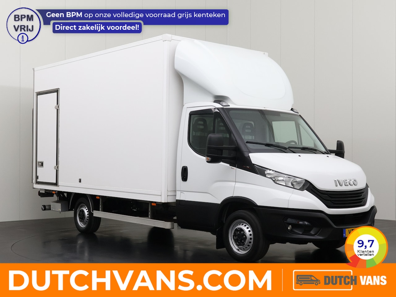 Iveco Daily - 35S18 3.0Ltr Bakwagen+Laadklep 450x211x230 | Dakspoiler | Zijdeur | Airco | Cruise | 3-Zit - AutoWereld.nl