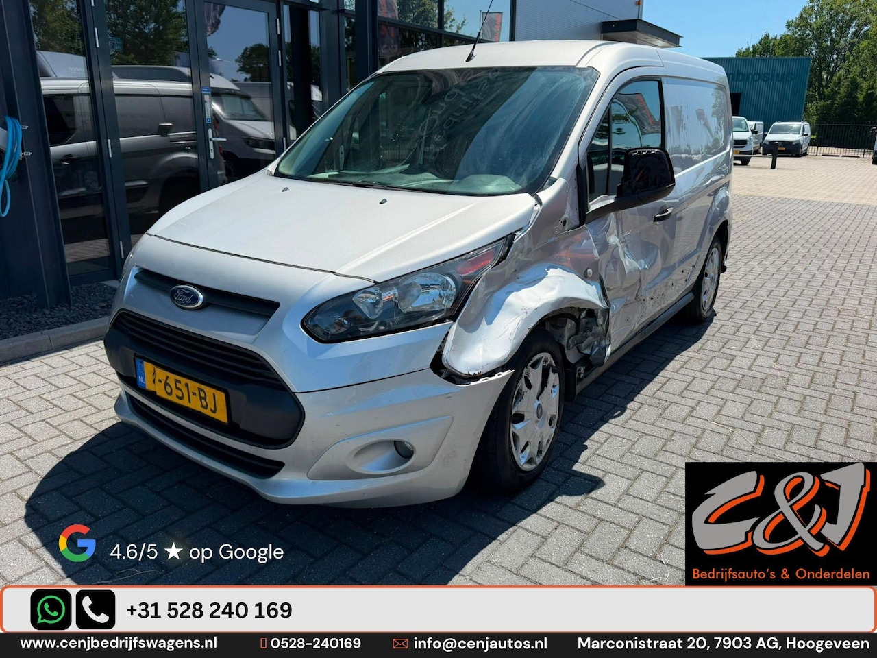 Ford Transit Connect - 1.5 TDCI L1 Trend rondom schade, airoc, cruise, navi, trekhaak, btw - AutoWereld.nl