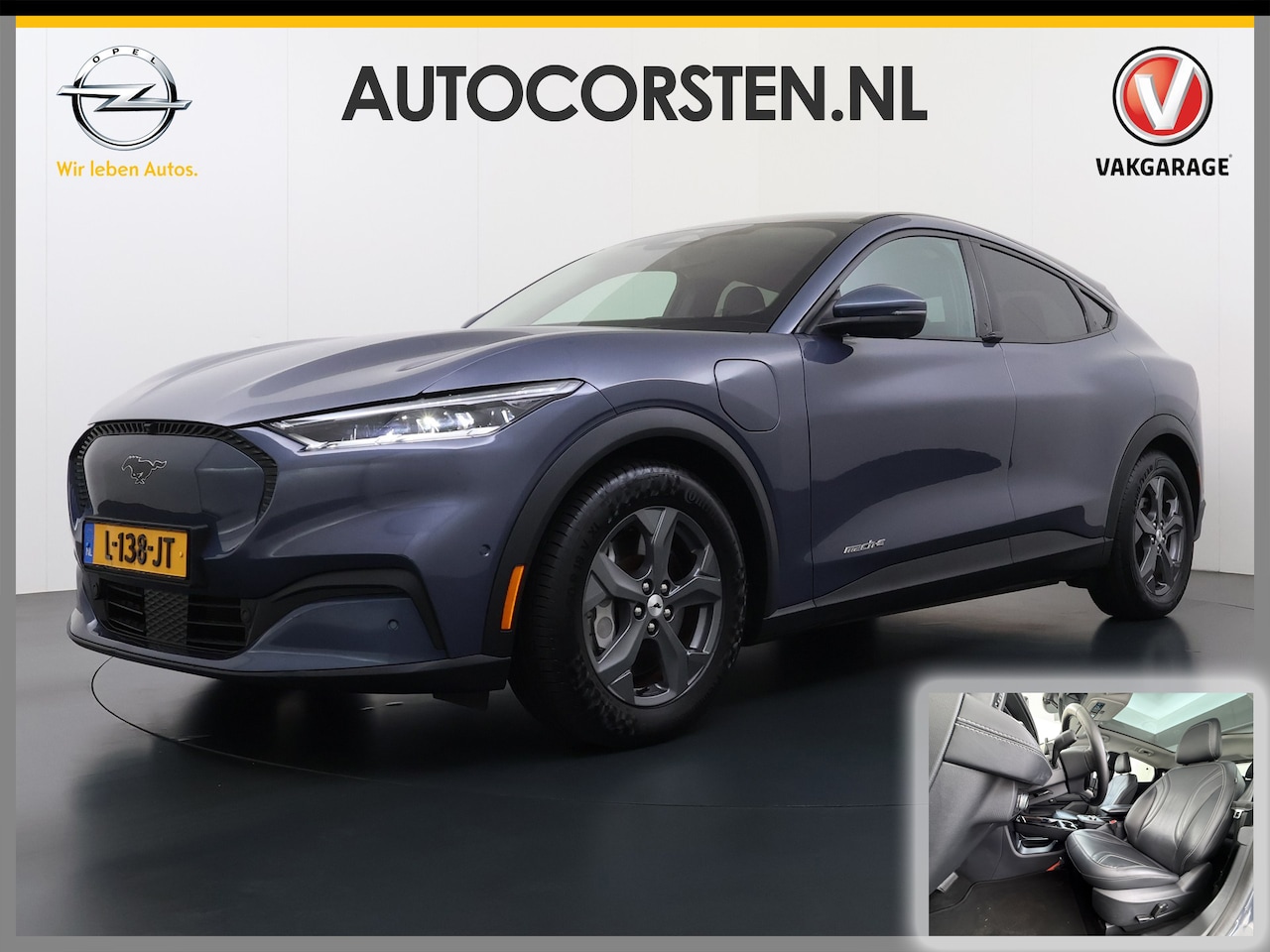 Ford Mustang Mach-E - RWD 75kWh Panoramadak 360°Camera Adap.Cruise B&O®-Hifi Leder+Memory SOH 94% Stoel+Stuurver - AutoWereld.nl