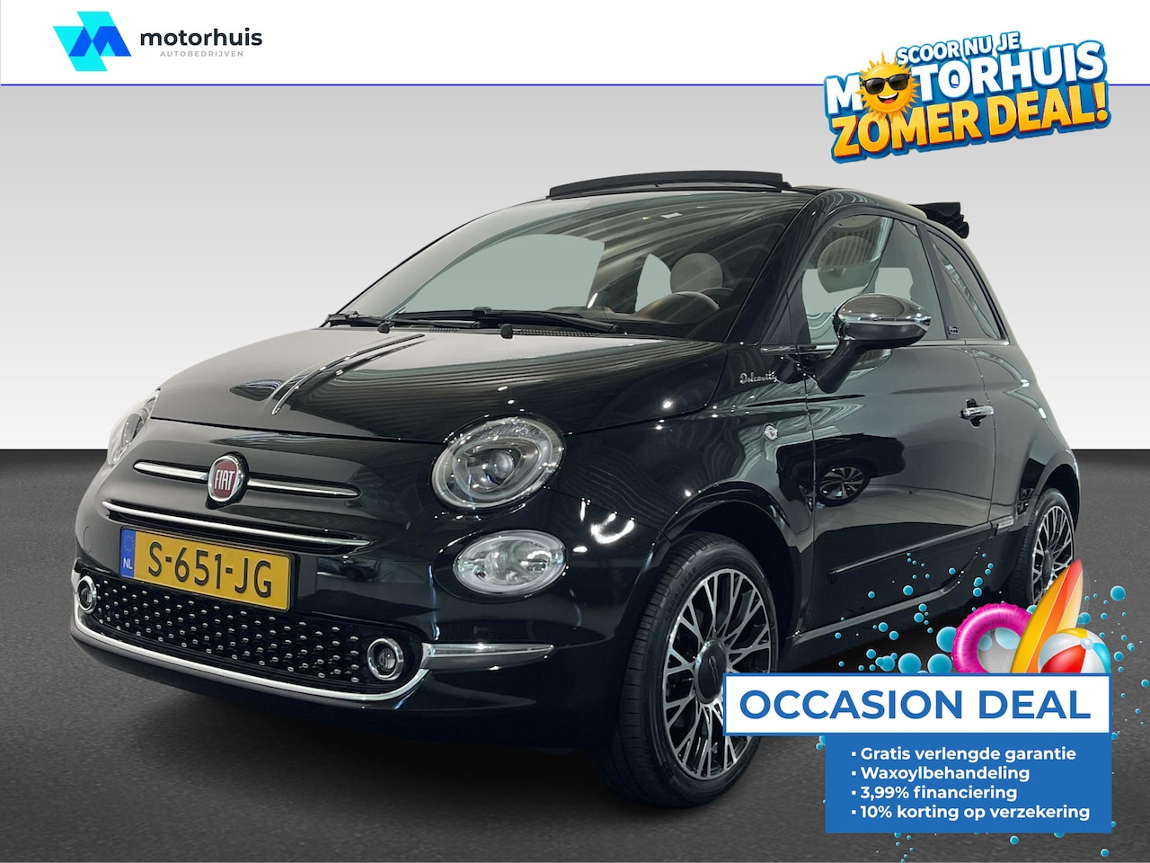 Fiat 500 C - 1.0 Hybrid Dolcevita | Achterbank in delen neerklapbaar | Cruise control | DAB ontvanger - AutoWereld.nl