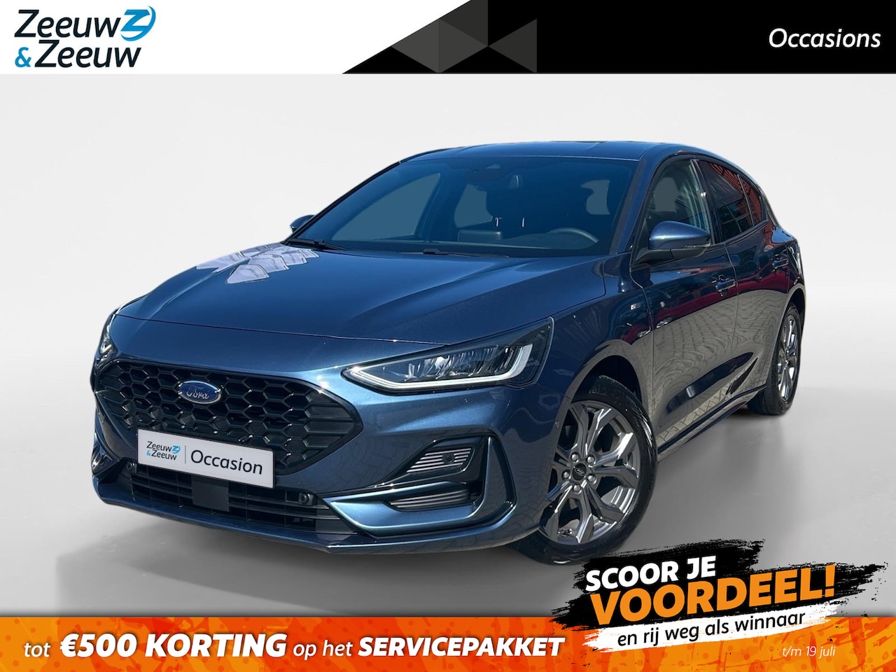 Ford Focus - 1.0 EcoBoost Hybrid ST Line Stoel/stuur/voorruitverwarming | Achteruitrijcamera | Apple/An - AutoWereld.nl