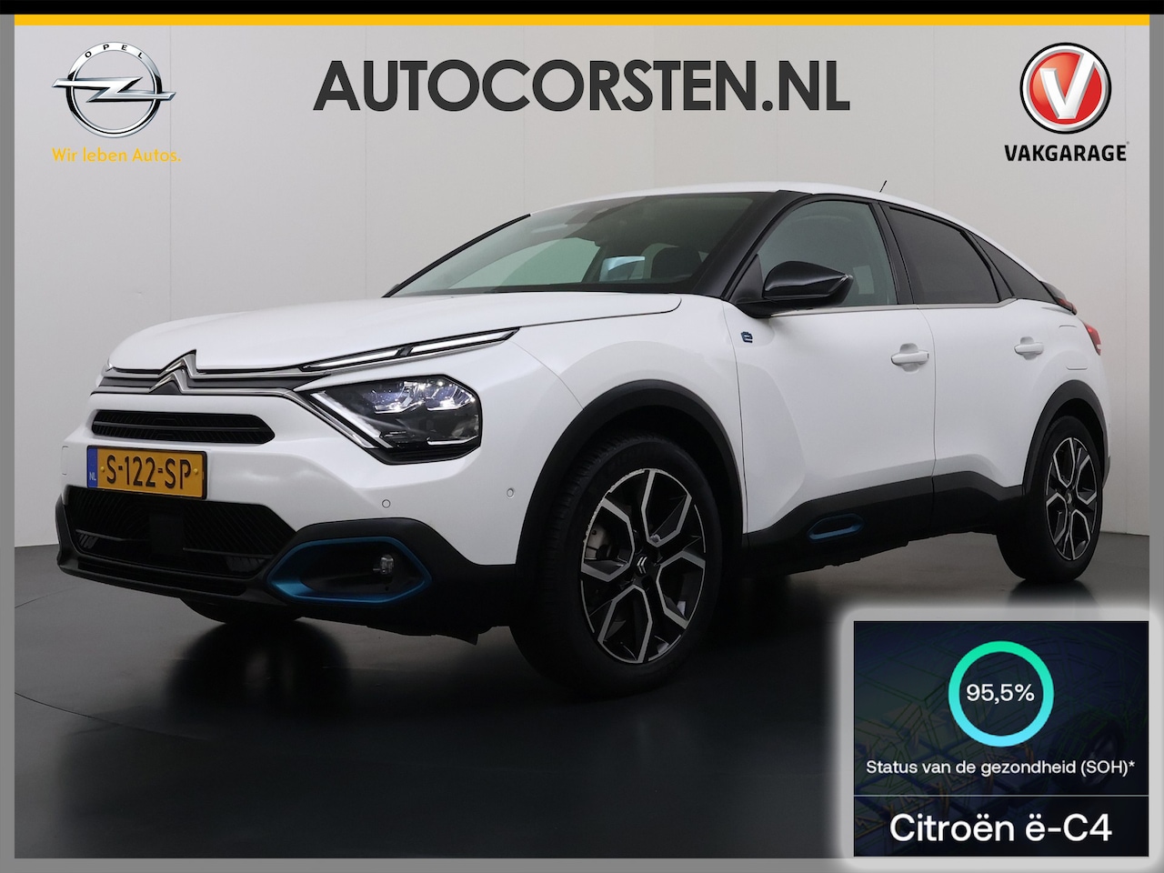 Citroën Ë-C4 - Shine 50kWh Leer+Verwarmd Adaptive-Cr. 3D-Navi 360°Camera Head-Up Warmtepomp SOH 95%Apple - AutoWereld.nl