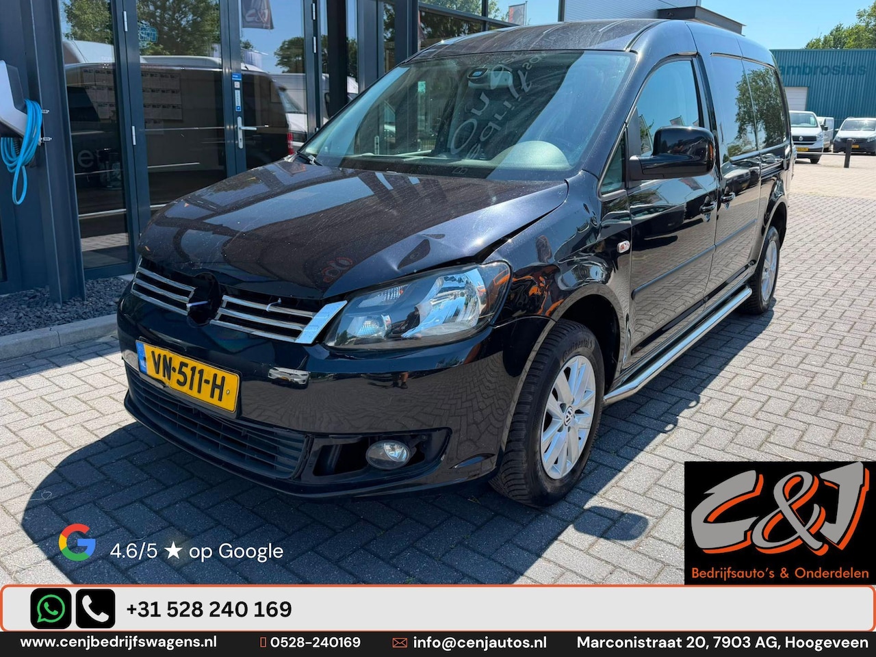 Volkswagen Caddy Maxi - 1.6 TDI voorschade, airco, cruise, stoelverw, lmv, leer, VOL, btw - AutoWereld.nl