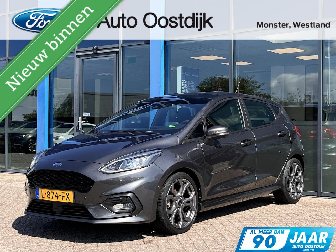 Ford Fiesta - 1.0 EcoBoost Hybrid ST-Line 125PK Cruise Navi Parkeersensoren B&O Carplay Full-LED Privacy - AutoWereld.nl