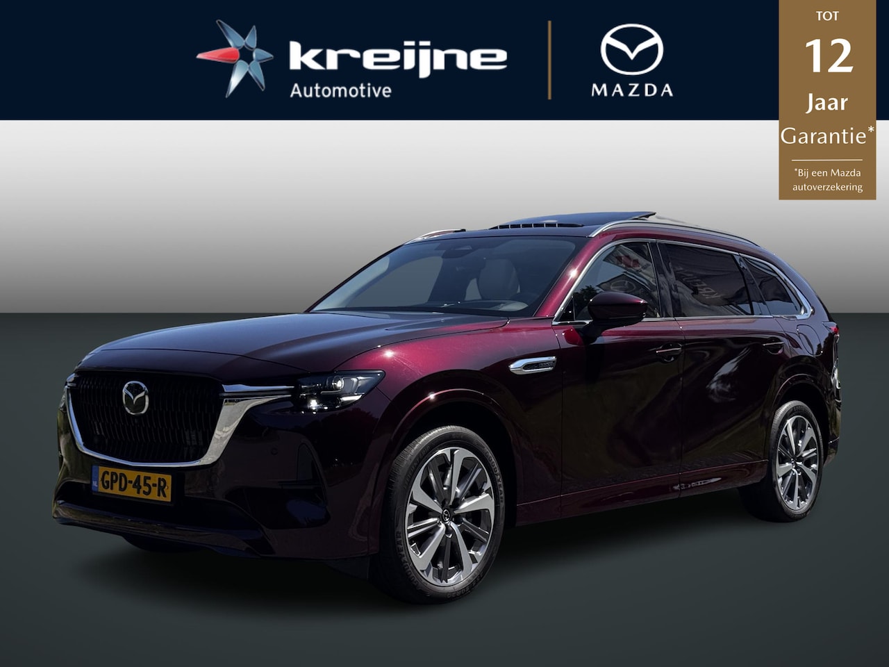 Mazda CX-80 - 2.5 e-SkyActiv PHEV Takumi Plus | Zwarte elementen | Full Option | Panoramadak l 7-Persoon - AutoWereld.nl
