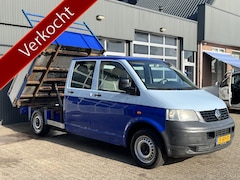 Volkswagen Transporter - 1.9 TDI 340 DC Euro 3 Pick up Kipper Dubbele cabine Open laadbak Trekhaak 2200kg Trekgewic