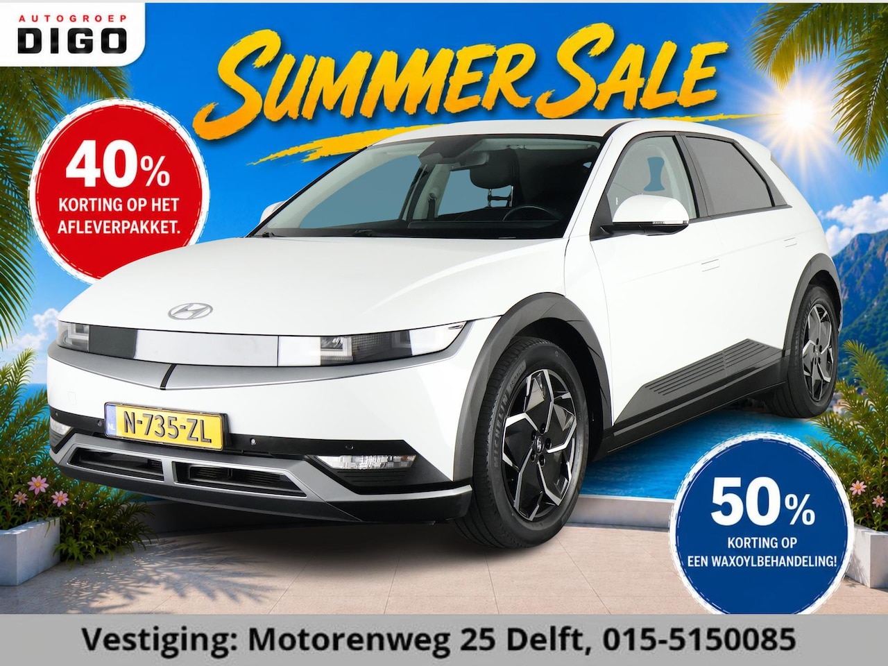Hyundai IONIQ 5 - CONNECT PLUS! 73 KHW. SOH 100% GARANTIE 6-2031* APPLE CARPLAY / ANDROID AUTO . STUUR/ STOE - AutoWereld.nl