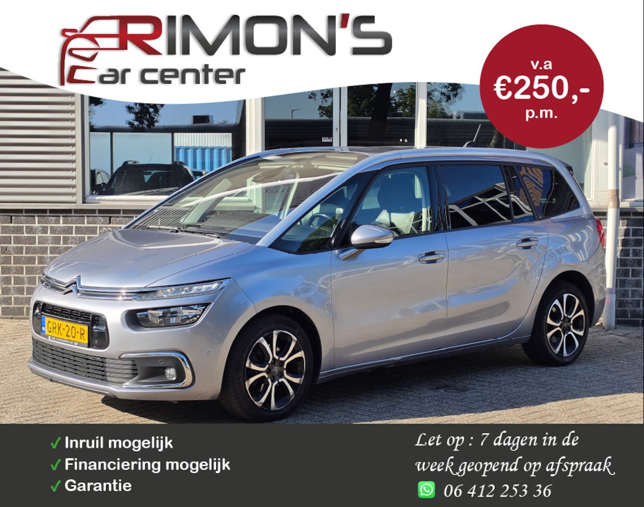 Citroën Grand C4 SpaceTourer - 1.2 PureTech Shine Automaat 7p Camera Navi Stoelmassage - AutoWereld.nl