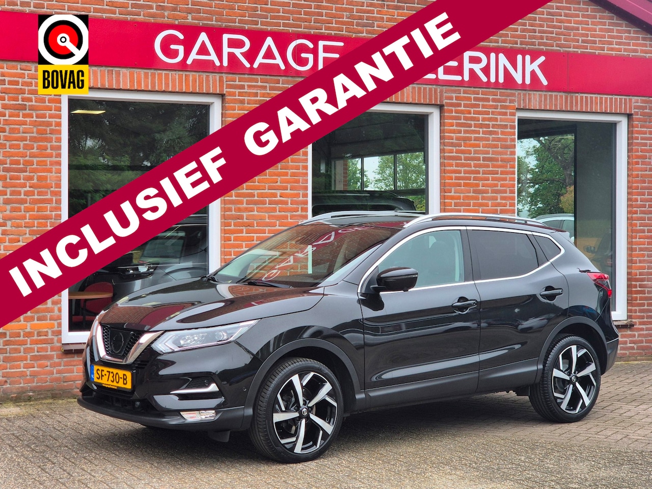 Nissan Qashqai - 1.6 Tekna + 163PK 5drs clima, cruise, navi, pdc, camera, lmv, trekhaak, panodak, keyless - AutoWereld.nl