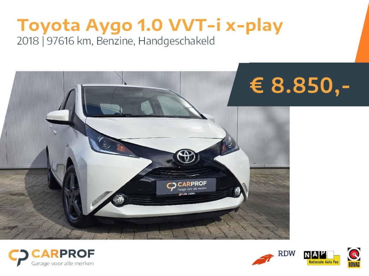 Toyota Aygo - 1.0 VVT-i x-play 1.0 VVT-i x-play - AutoWereld.nl