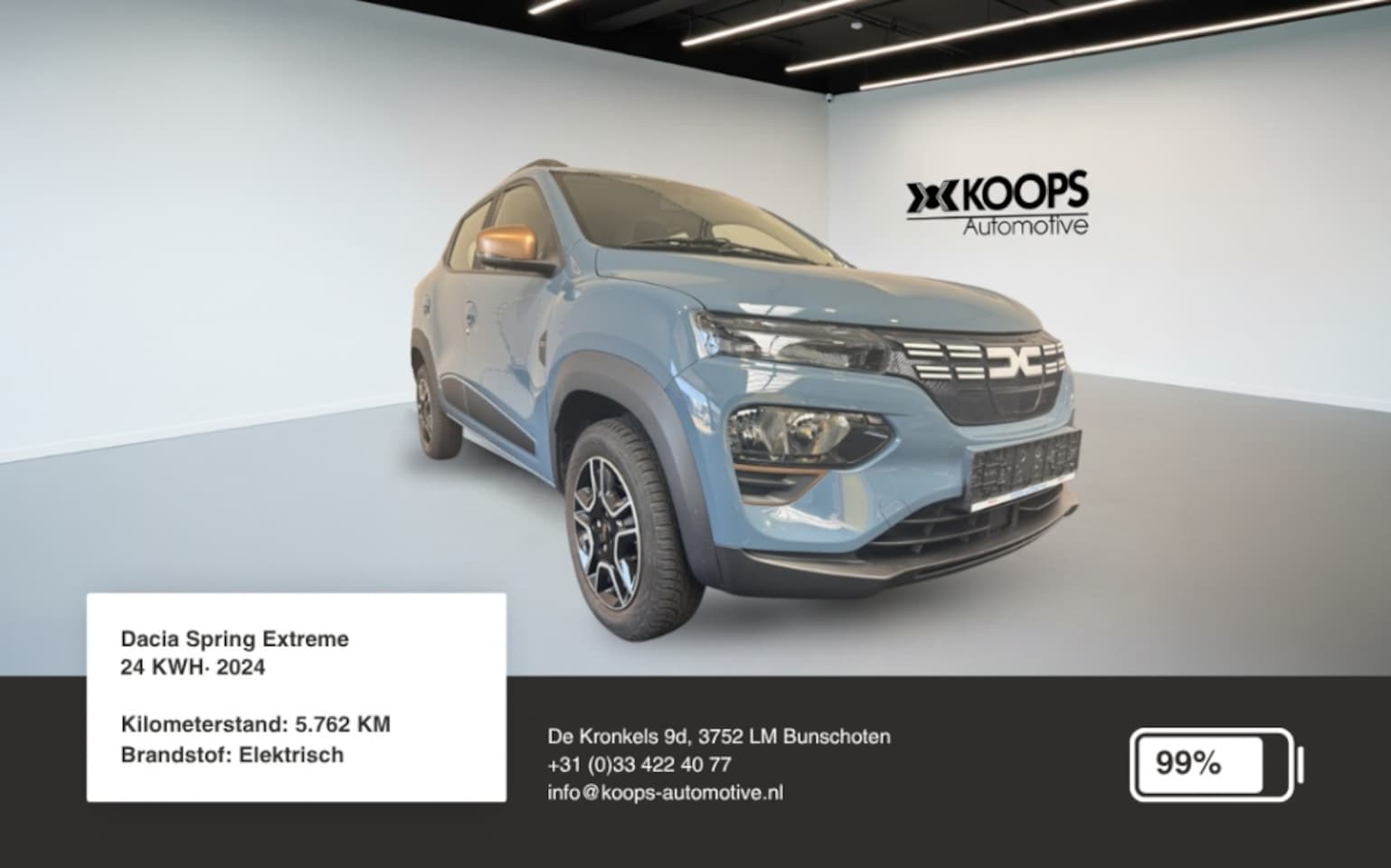 Dacia Spring - Electric Extreme 24 KWH SOH 99% Car play Cruise control Camera Airco - AutoWereld.nl