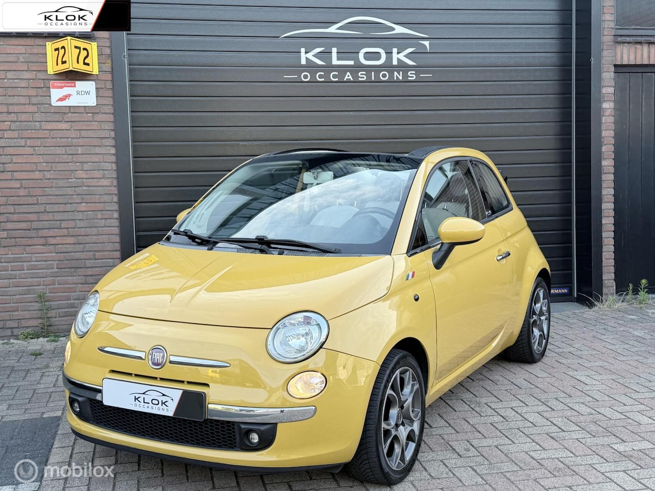 Fiat 500 - 1.2 Lounge Airco Cabrio Stuurbekracht Parkeersensor - AutoWereld.nl