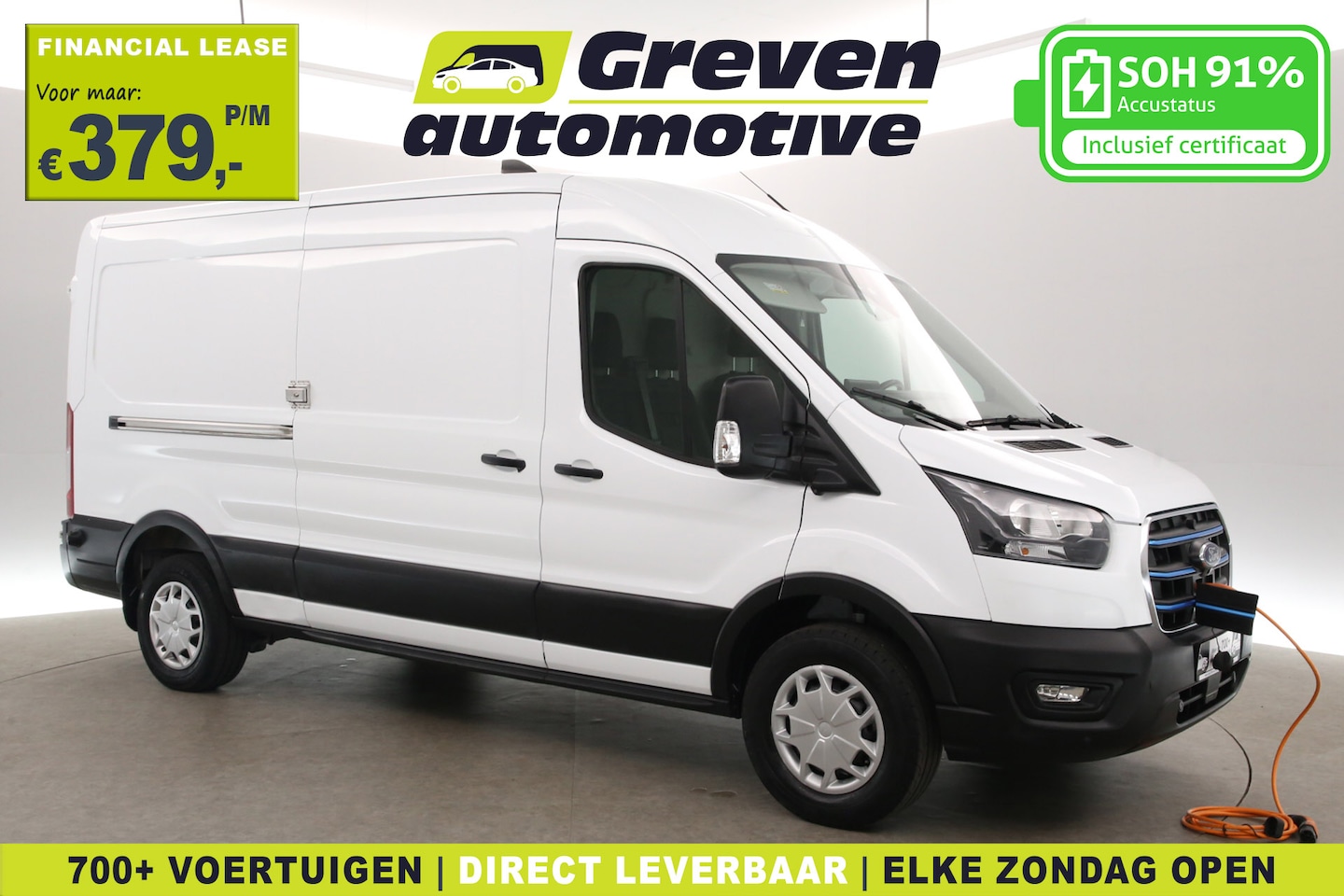 Ford E-Transit - L3H2 68 kWh 184PK | Snelladen | SOH 91% | 360° | 3 Zits | Clima | Cruise | Carplay | Parke - AutoWereld.nl