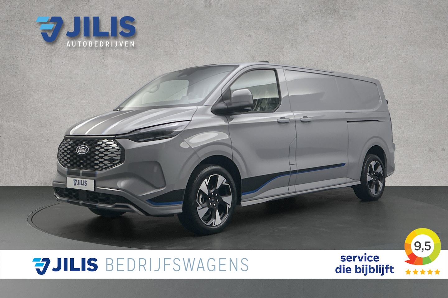 Ford E-Transit Cust. - 340 L2 71KWh Sport | 2x schuifdeur | 3-zitplaatsen | Stoelverwarming - AutoWereld.nl
