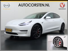 Tesla Model 3 - Performance 513PK AWD *FSD* Panoramadak Navi Camera's Leder Stoelverwarming Navi Ecc Adap.
