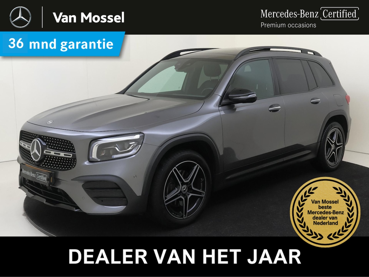 Mercedes-Benz GLB - 180 Business Solution AMG 7p. / Panoramadak/ Sfeerverlichting/ Night/ El. Trekhaak - AutoWereld.nl