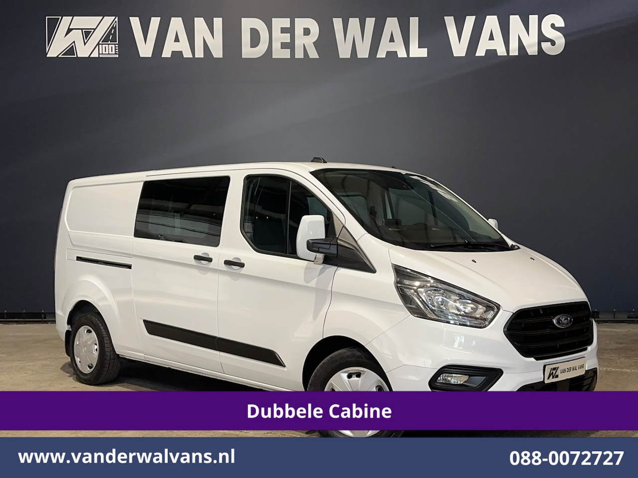 Ford Transit Custom - 2.0 TDCI 130pk Automaat L2H1 Dubbele cabine Euro6 Airco | 6-Zits | Camera | Navigatie | LE - AutoWereld.nl