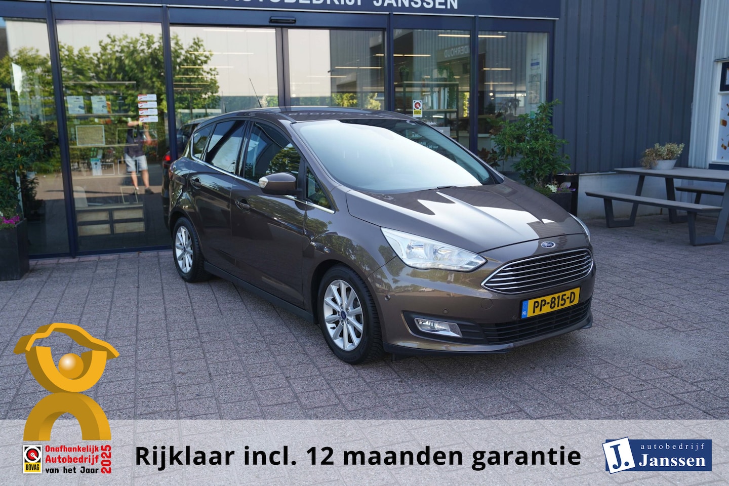 Ford C-Max - 1.0 Titanium|rijklaar incl 12 mnd garantie|Trekhaak Stoel/stuurverw Camera Half leder - AutoWereld.nl