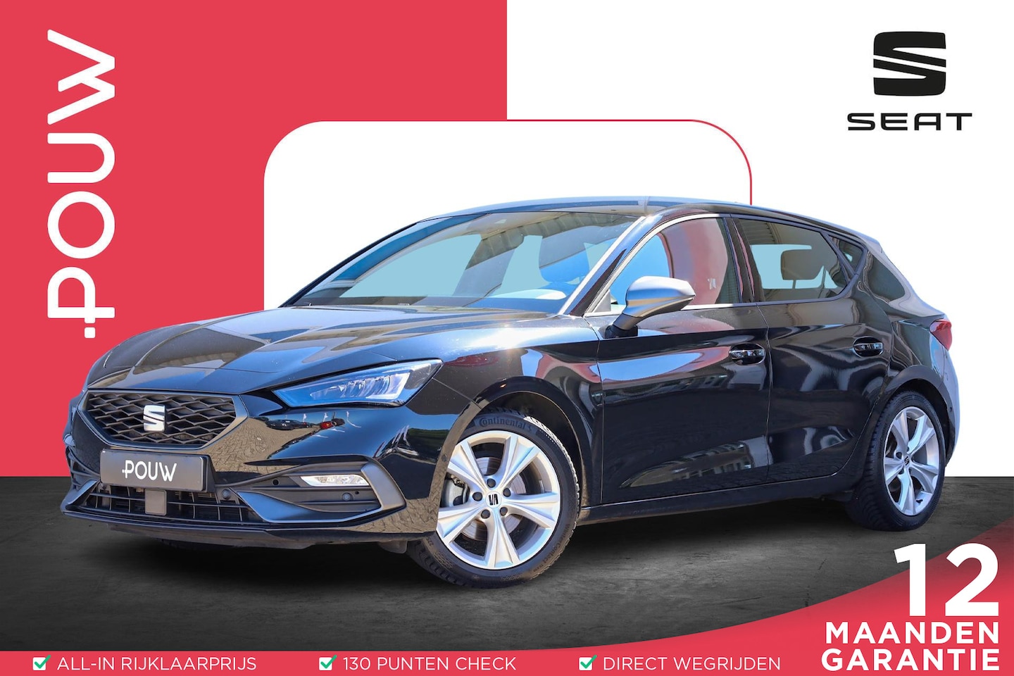 SEAT Leon - 1.0 TSI 110pk FR Business | Parkeersensoren | Adaptive Cruise | 18" Velgen - AutoWereld.nl