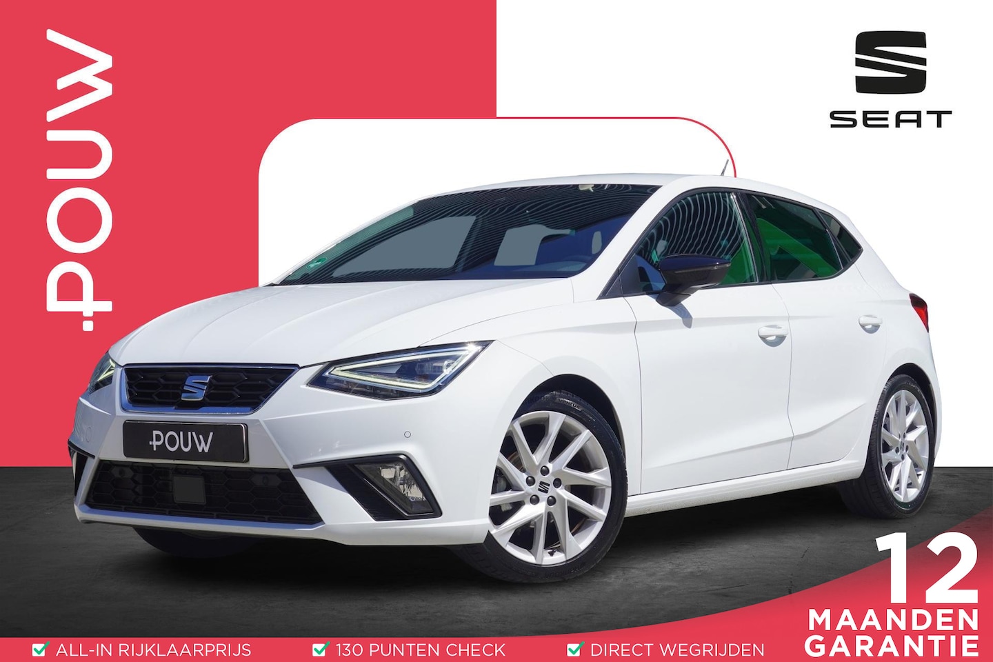 SEAT Ibiza - 1.0 EcoTSI 95pk FR | Full LED | 17" Velgen | Full Link | PDC Voor + Achter | Climate - AutoWereld.nl