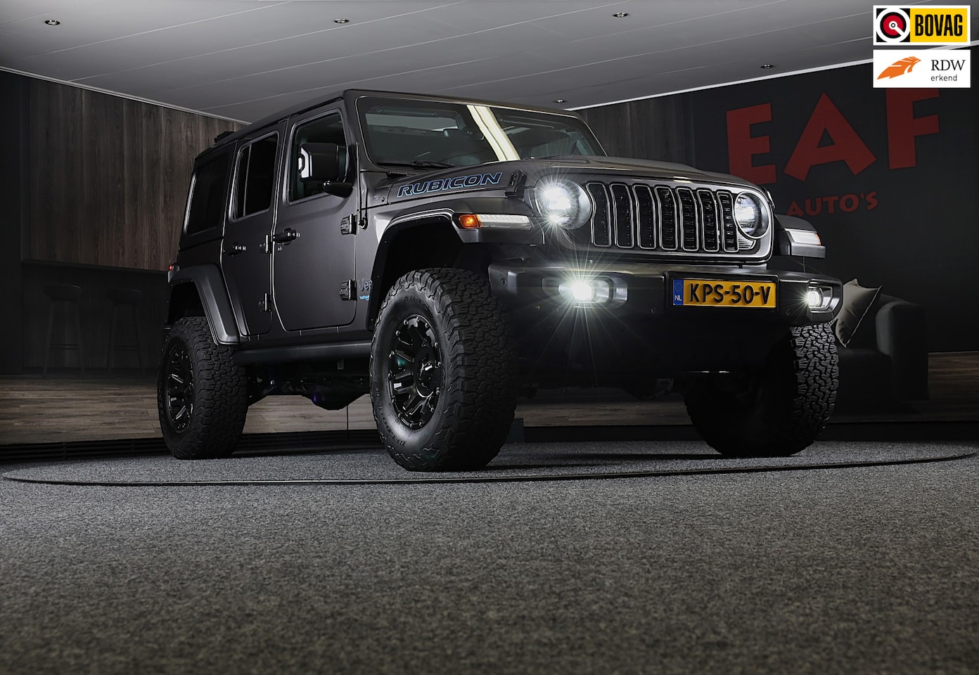 Jeep Wrangler Unlimited - 4xe 380 RUBICON Sky One Touch / Verhoogd / 360 Camera / Leder / Acc / Leder / Navi / Led / - AutoWereld.nl