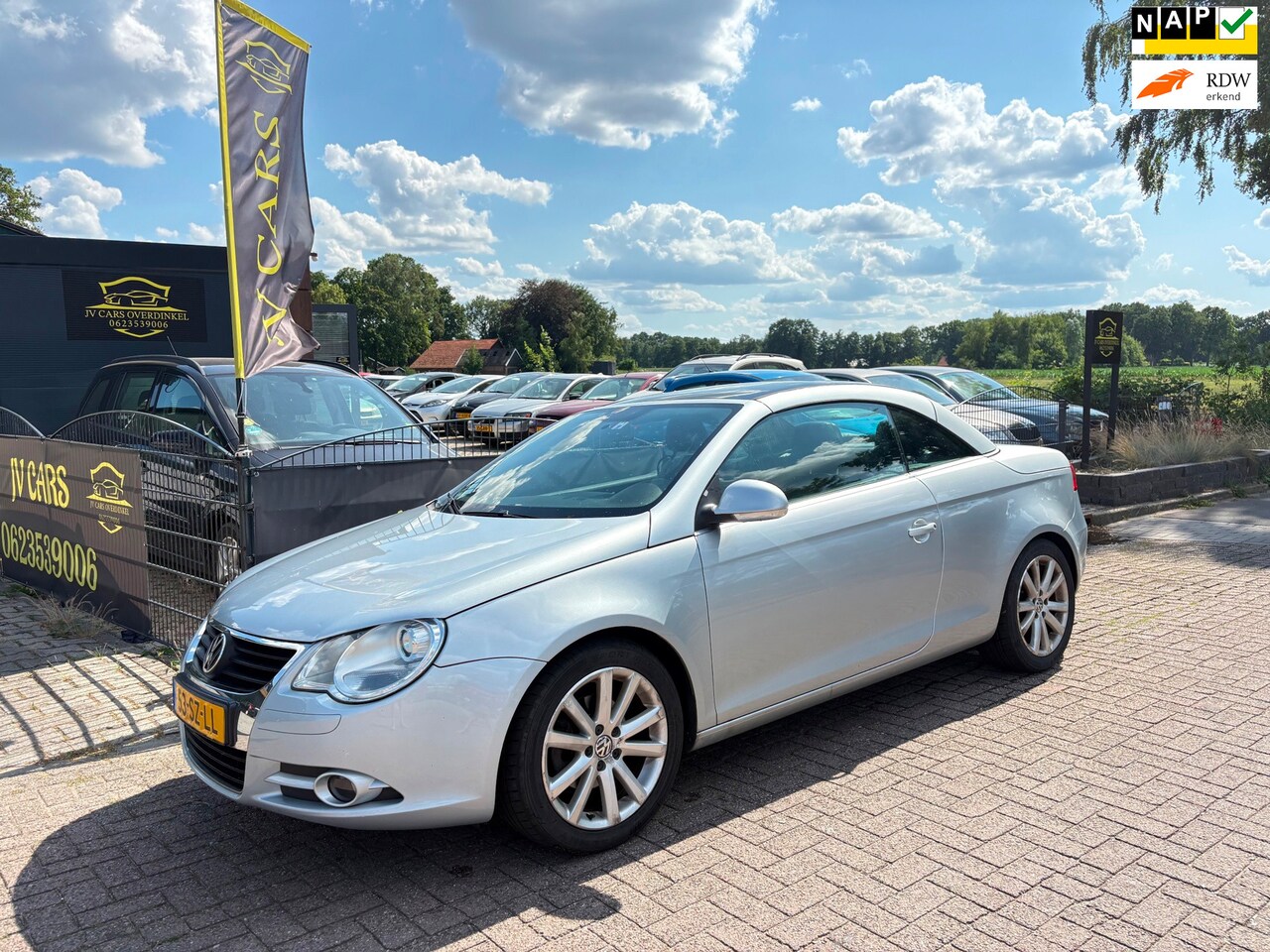 Volkswagen Eos - 2.0-16v FSI BOMVOL,AIRCO,LEDEREN BEKLEDING,6BAK,NAVI,SCHUIFKANTELDAK,MET APK - AutoWereld.nl