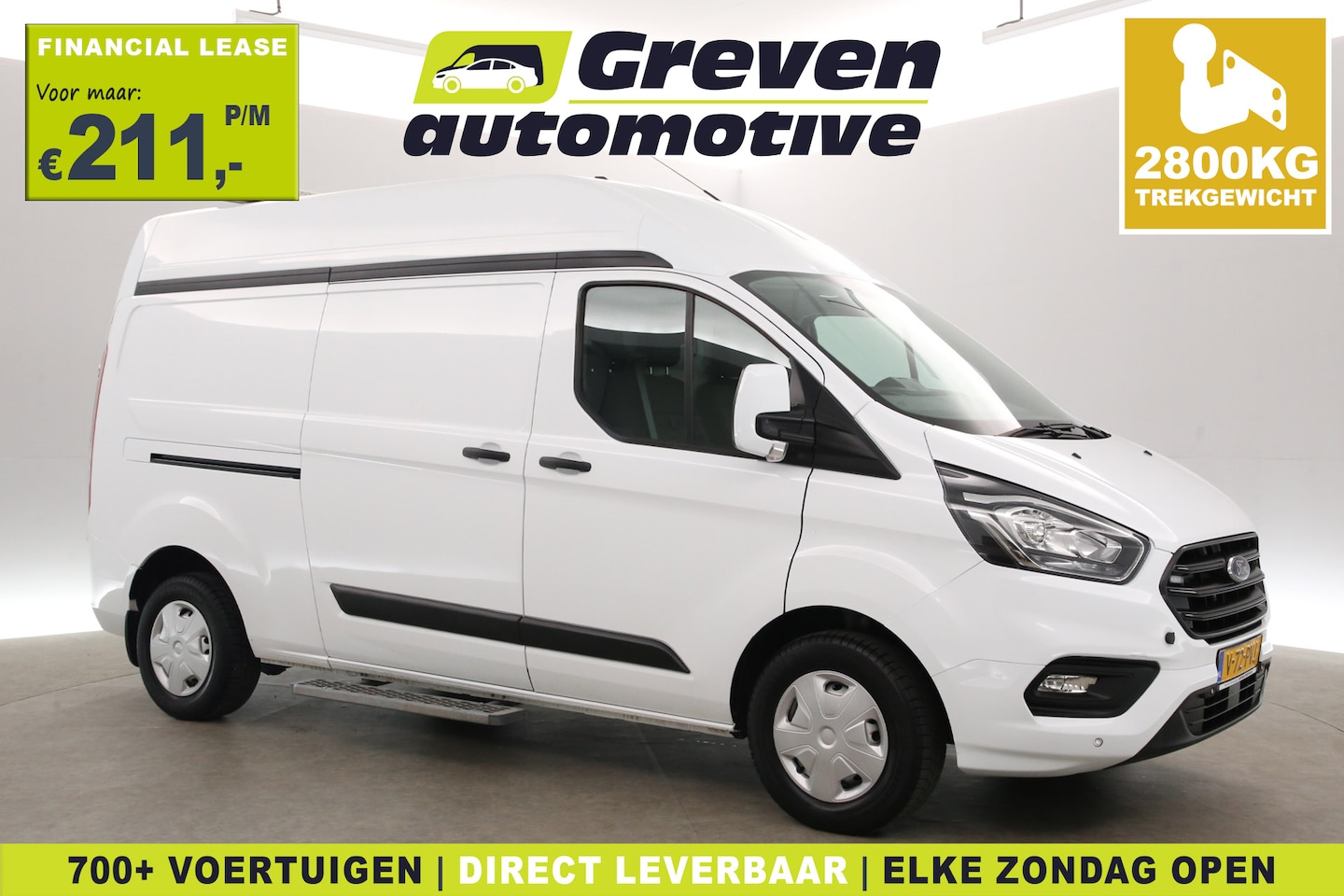 Ford Transit Custom - 2.0 TDCI L2H2 | 2800kg Trekgew. | Airco | Cruise | 3 Zits | Parkeersensoren | LED - AutoWereld.nl