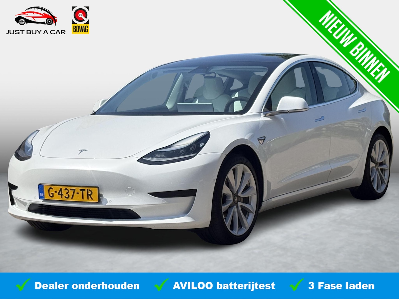 Tesla Model 3 - Standard RWD Plus 60 kWh / Trekhaak / 19'' LMV ( € 1.700 ) / Autopilot / 3 Fase / Stoelver - AutoWereld.nl