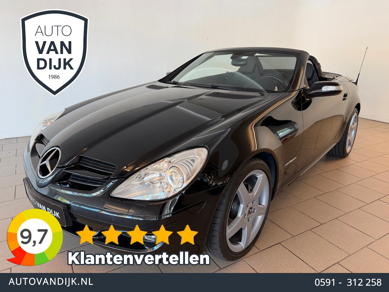 Mercedes-Benz SLK-klasse - 200 K. AIRCO ELEK RAMEN CENT VERG PDC 18INCH VELGEN ELEK DAK NIEUWSTAAT - AutoWereld.nl