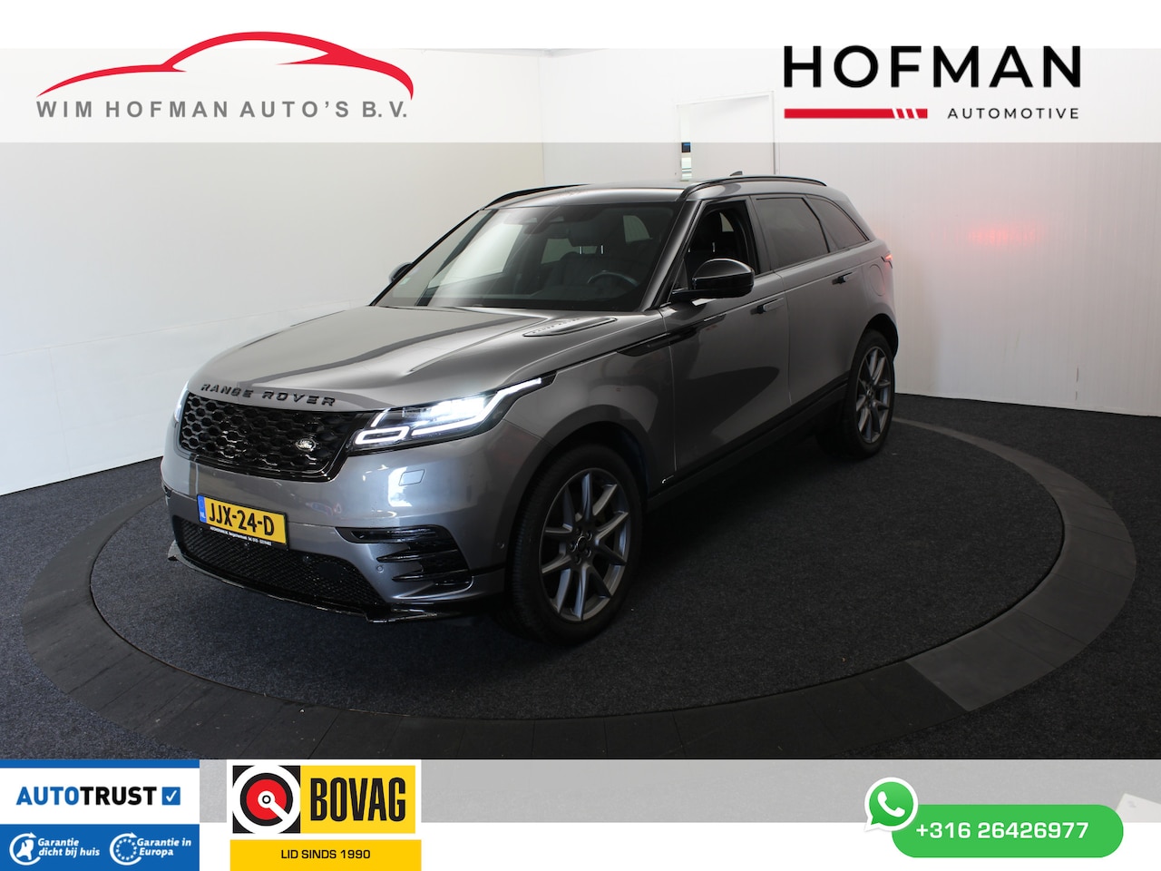 Land Rover Range Rover Velar - 2.0 P400e R-Dynamic Black Pack Pano 360ºCam Meridian Vol Leder Virtual El-A-klep Mem Seat - AutoWereld.nl