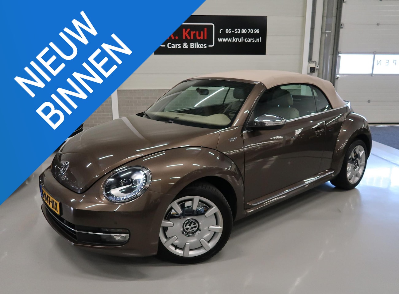 Volkswagen Beetle Cabriolet - 1.2 TSI 70's Edition Leer Airco-ECC Navigatie Xenon Sportvelgen 18 inch Disc Elektrische k - AutoWereld.nl